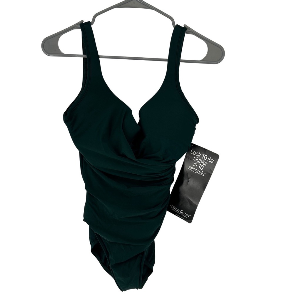 Miraclesuit Dark Green One-Piece Swimsuit